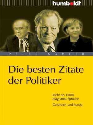 cover image of Die besten Zitate der Politiker